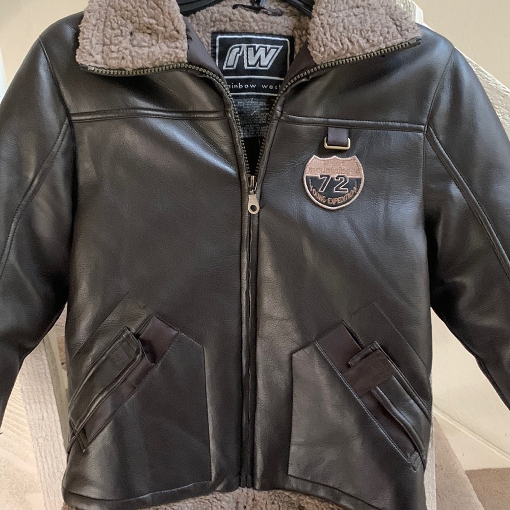 It is a leather puffer jacket